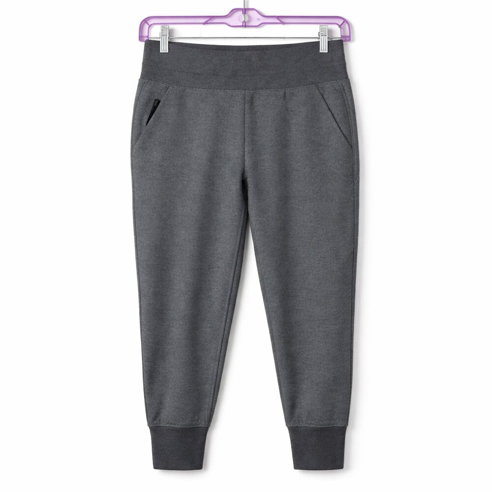 Athleta Gray Heather Joggers Womens SP Small Petite Tapered Athletic Lounge Pant
